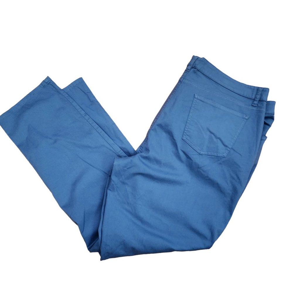 Eileen Fisher Womens Blue Organic Blend Button Pants Size 20